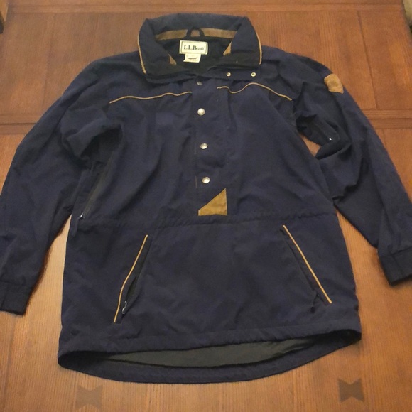 L.L. Bean Other - LL Bean Jacket Navy with Suede accents Size M